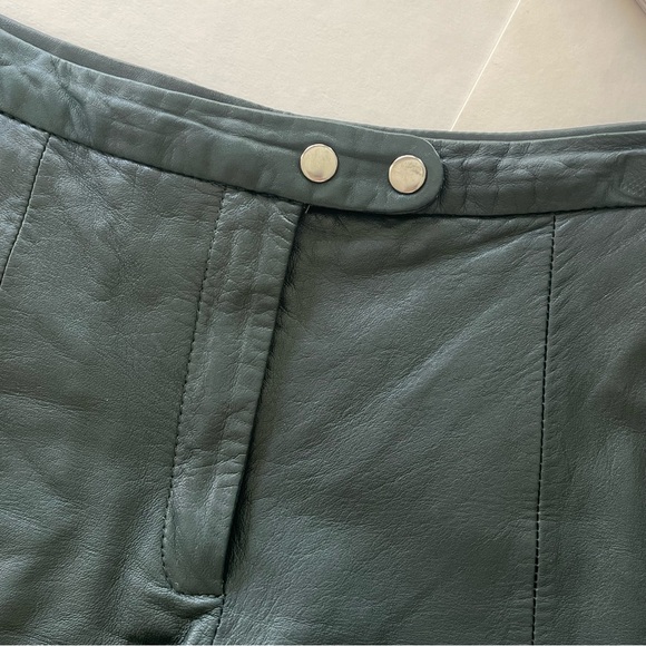 Muubaa Lena Genuine Leather Short Deep Teal US 2  $365 - Picture 6 of 16